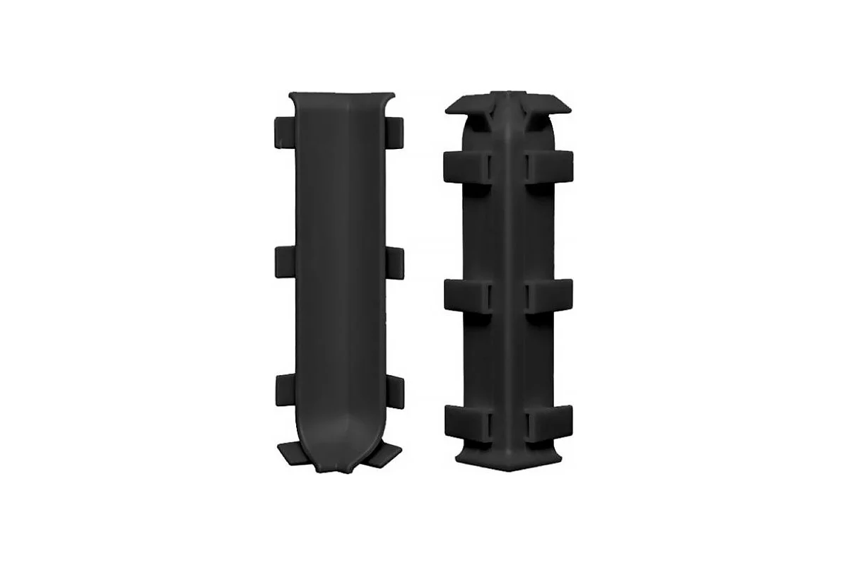 Фурнитура к плинтусу Bonkeel,  коллекция Prof AL100, «Угол внутренний черный AL 100» - фото