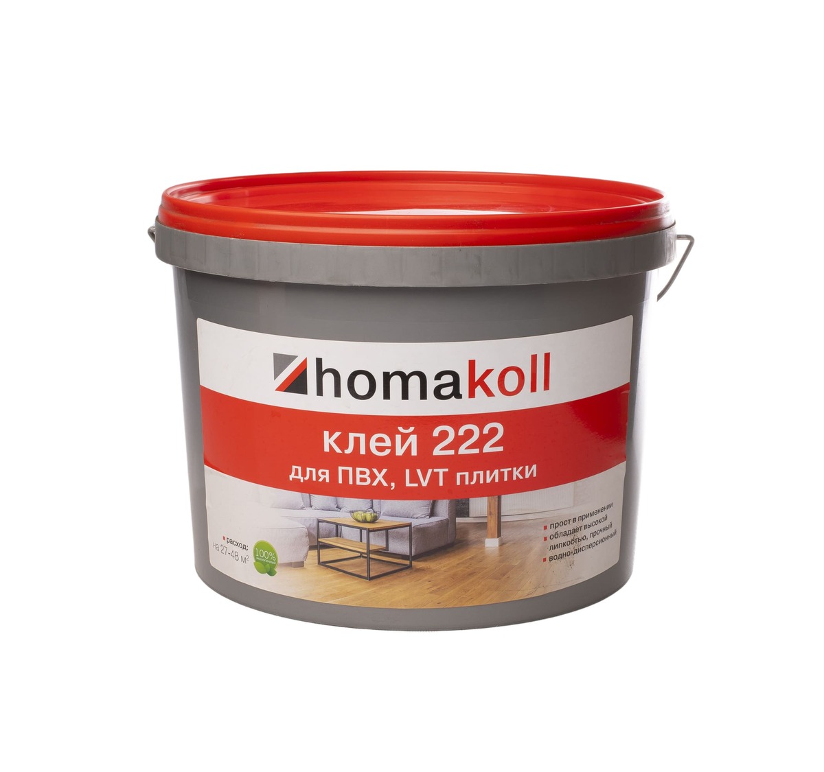 Клей для напольных покрытий Homa,  коллекция 222, «Homakoll 222 12кг (Клей для плитки ПВХ)» - фото