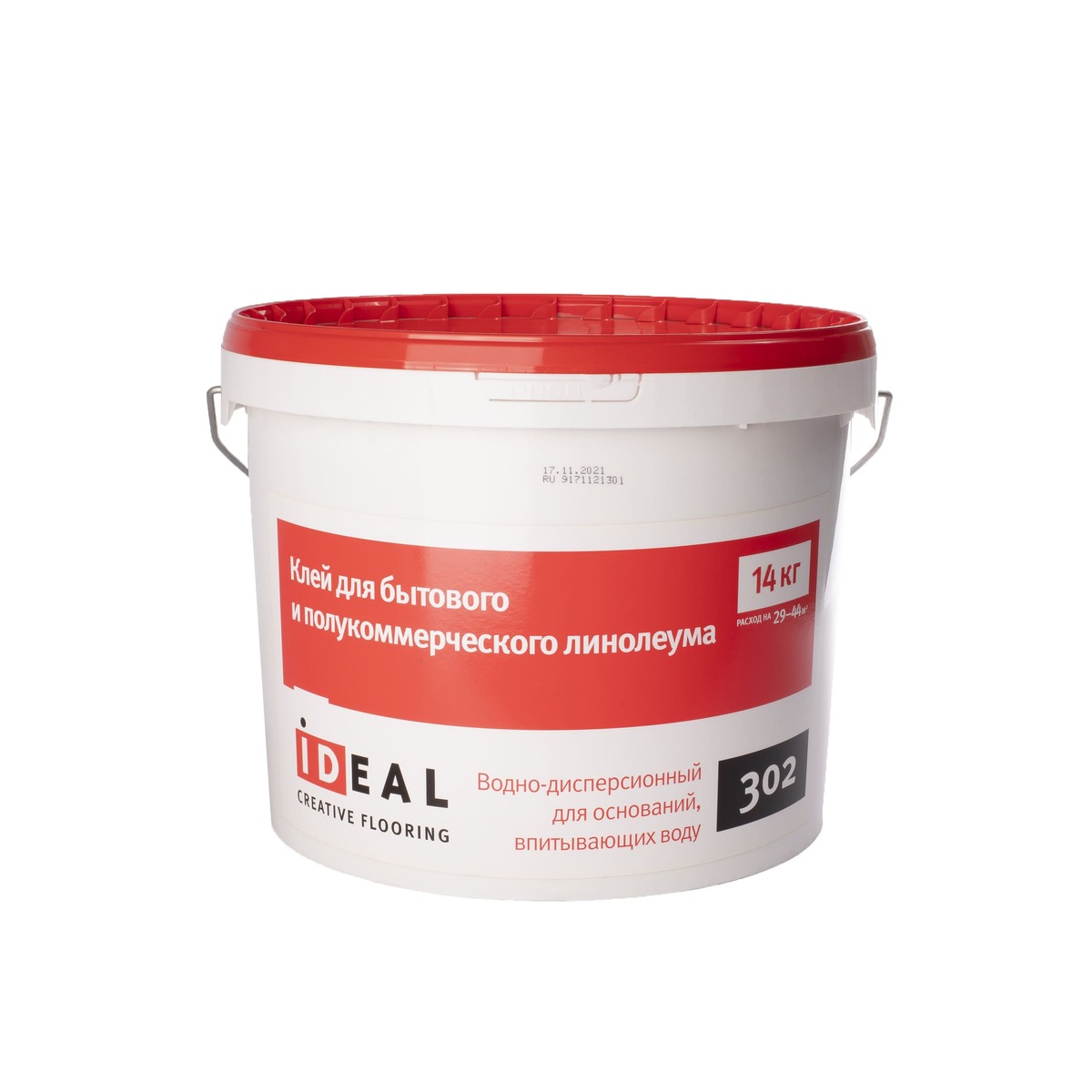 Клей для напольных покрытий iDEAL,  коллекция 302, «IDEAL 302 14кг (Для бытового и полукоммерческого линолеума)» - фото