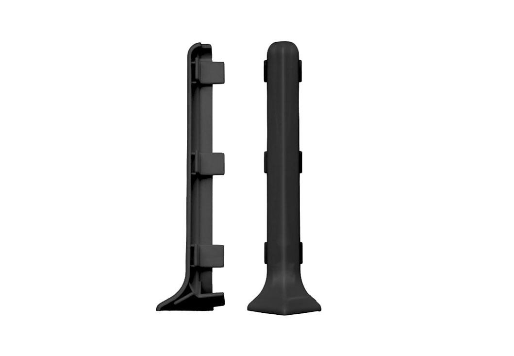 Фурнитура к плинтусу Bonkeel,  коллекция Prof AL100, «Угол внешний черный AL 100» - фото