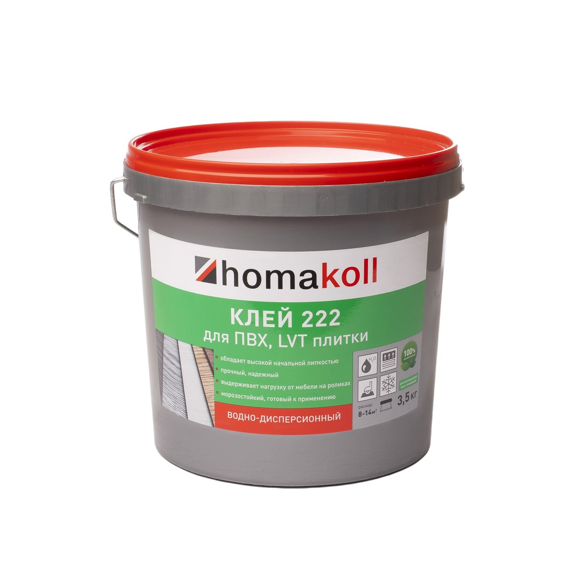 Клей для напольных покрытий Homa,  коллекция 222, «Homakoll 222 3.5кг (Клей для плитки ПВХ)» - фото