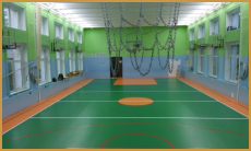 Укладка спортивного линолеума