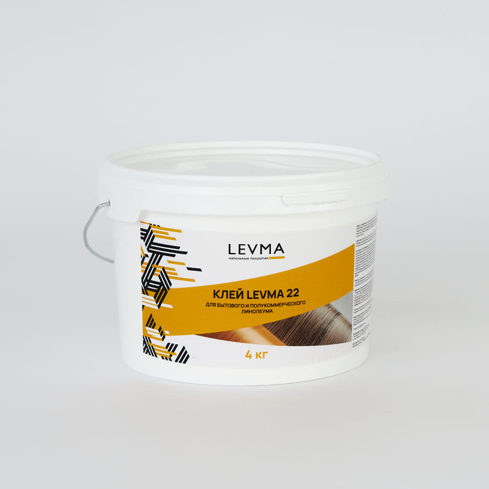 Клей для напольных покрытий LEVMA,  коллекция Levma glue, «Levma 22 4кг (Для бытового и полукоммерческого линолеума)» - фото