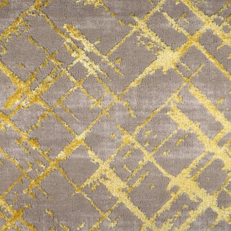 Ковролин Премиум Kaplancer,  коллекция Faiber, «Faiber 8449-53 Grey/Gold» - фото